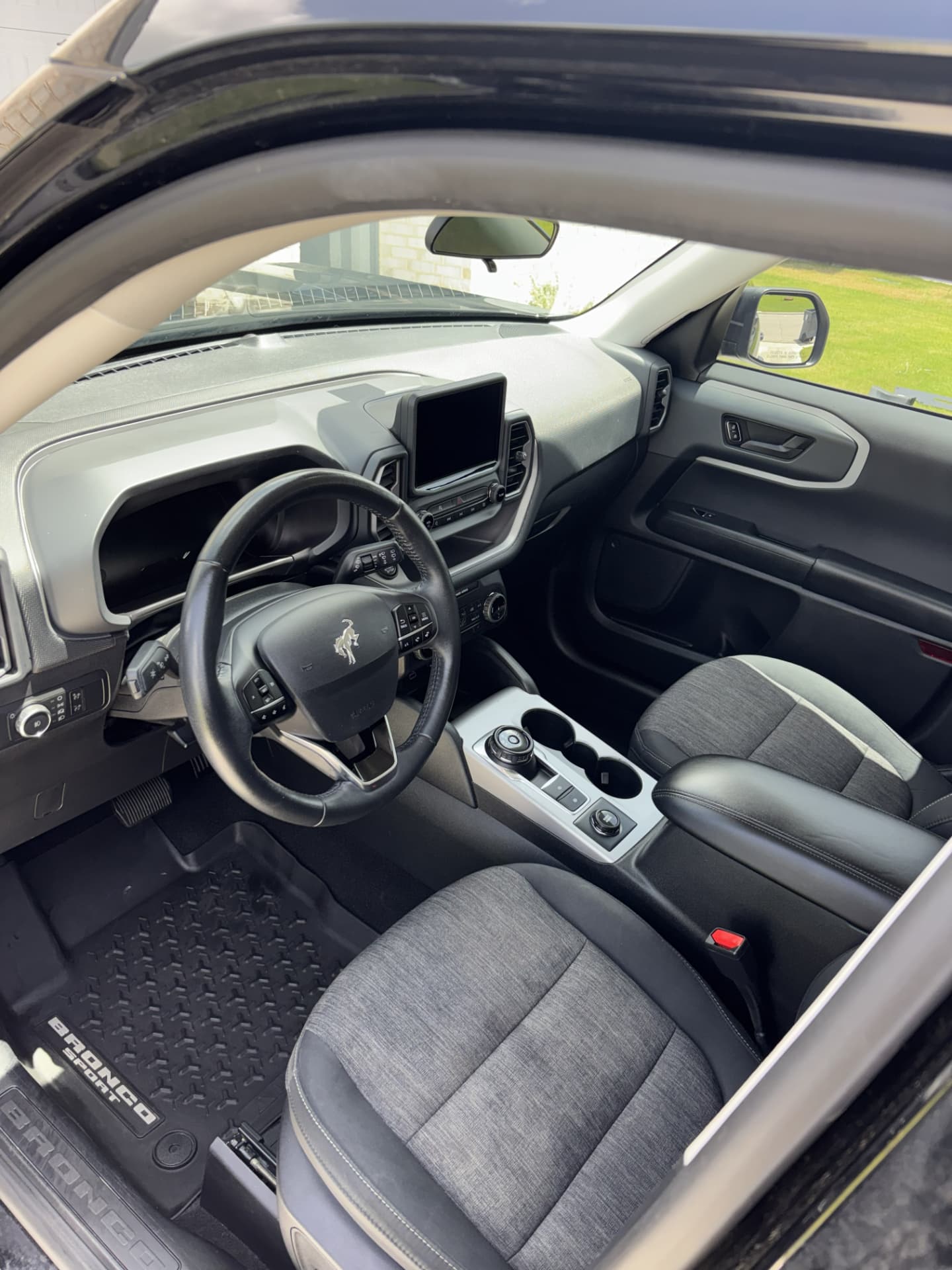 Ford Bronco Sport interior vacuumed and wiped down