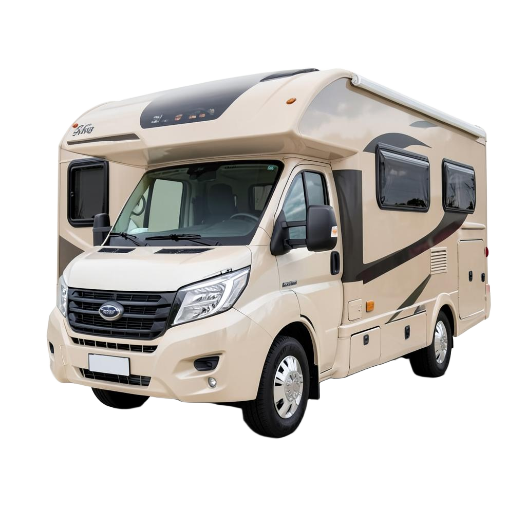 Beige motorhome RV
